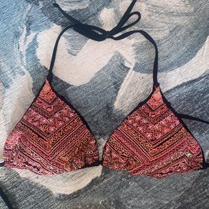 2/$10- Xhilaration Embroidered Bikini Triangle Top Beaded Textured Multicolored
